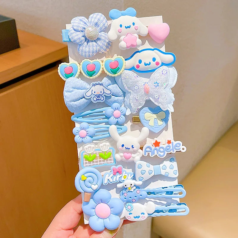 16pcs 20pcs Kulomi Authentic Cartoon Hair Clips Children'S Hair Accessories Cute Headdress Bow Hair Clips Headband Girl Gift