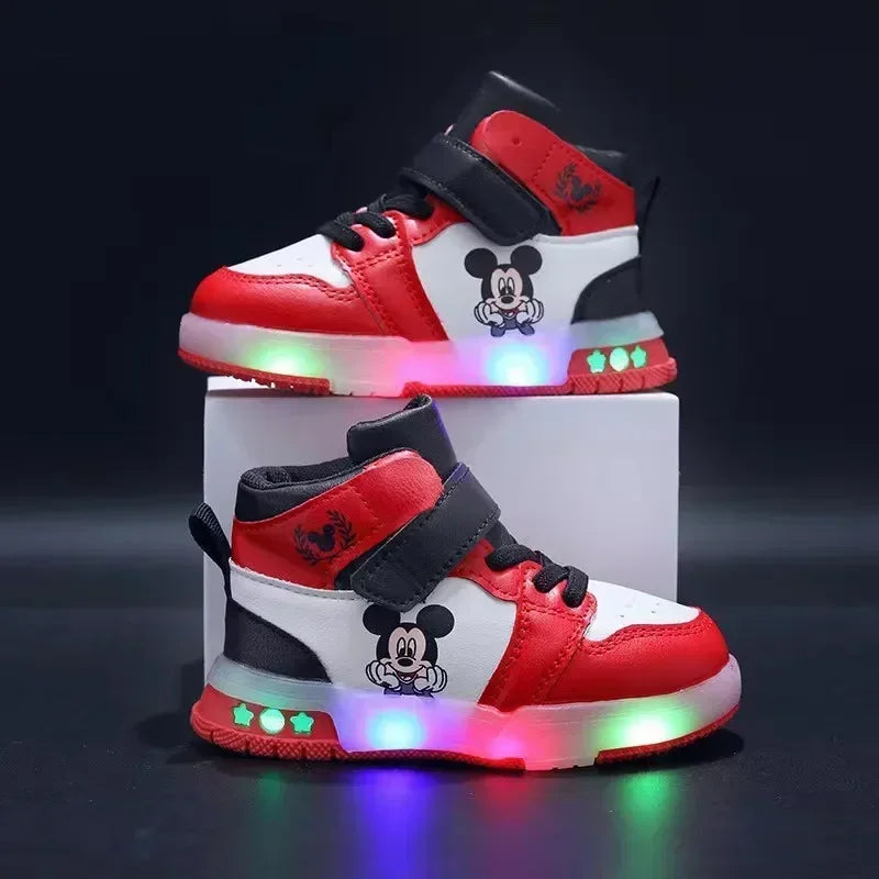 "CHAUSSURE" Chaussures lumineuses LED pour enfants 2026, motif Minnie et Mickey, pour garçons et filles