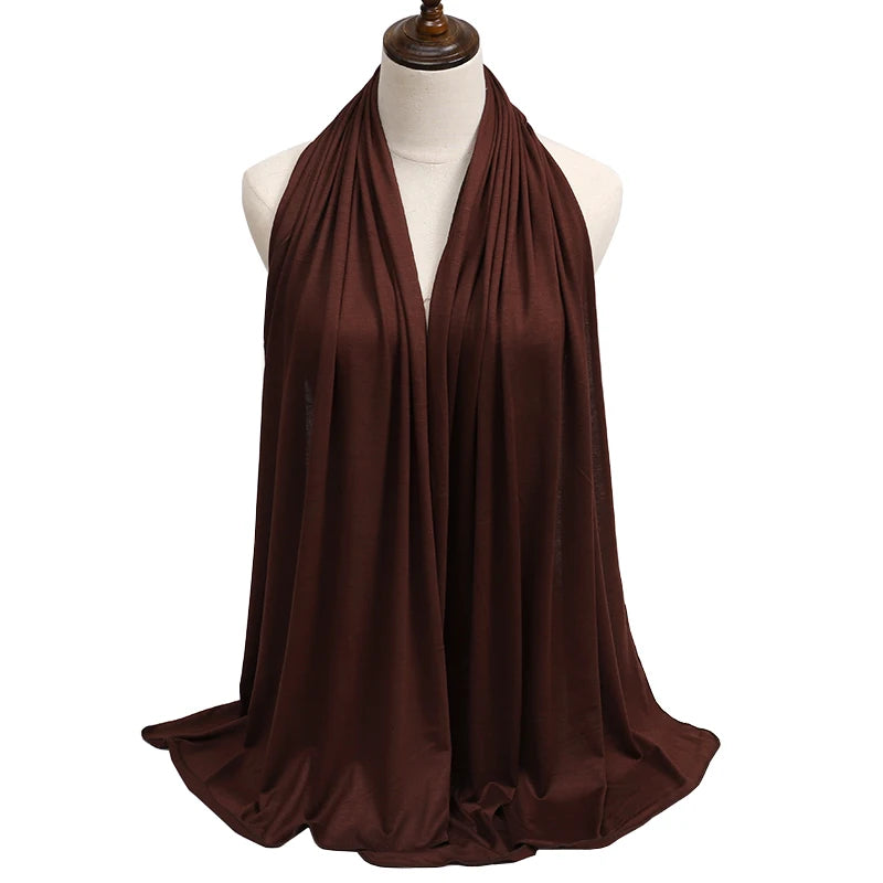 "SPECIAL RAMADAN" Long African hijab in high-quality modal cotton jersey, solid color, ideal for Ramadan; New Jersey Women's Muslim Ramadan Fashion Modal Cotton Jersey Hijab Women's High Quality Solid Color Soft H