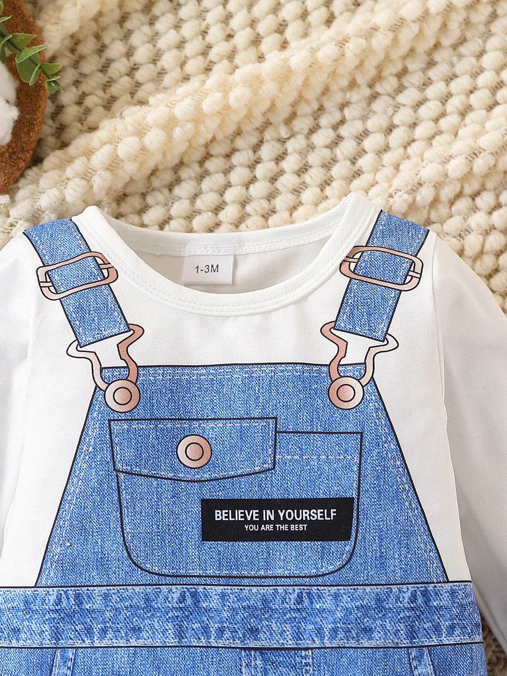 Newborn Baby Boy Printed Romper: Crew Neck Long-Sleeve One-Piece Outfit – Casual Spring/Autumn Wear, Versatile for Daily Use and