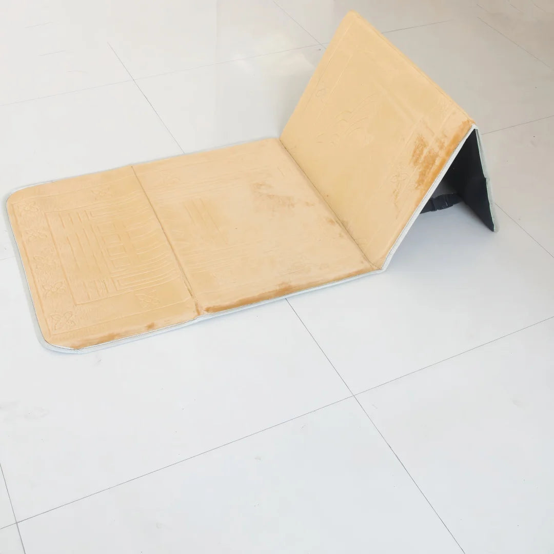 "SPECIAL RAMADAN" Foldable Muslim Prayer Mat with Thick Padded Backrest; Foldable Muslim Prayer Mat with Back Rest Support; Thick Padded Islamic Prayer Rug; Travel Portable Carpet for Women and Men; Eid Gift