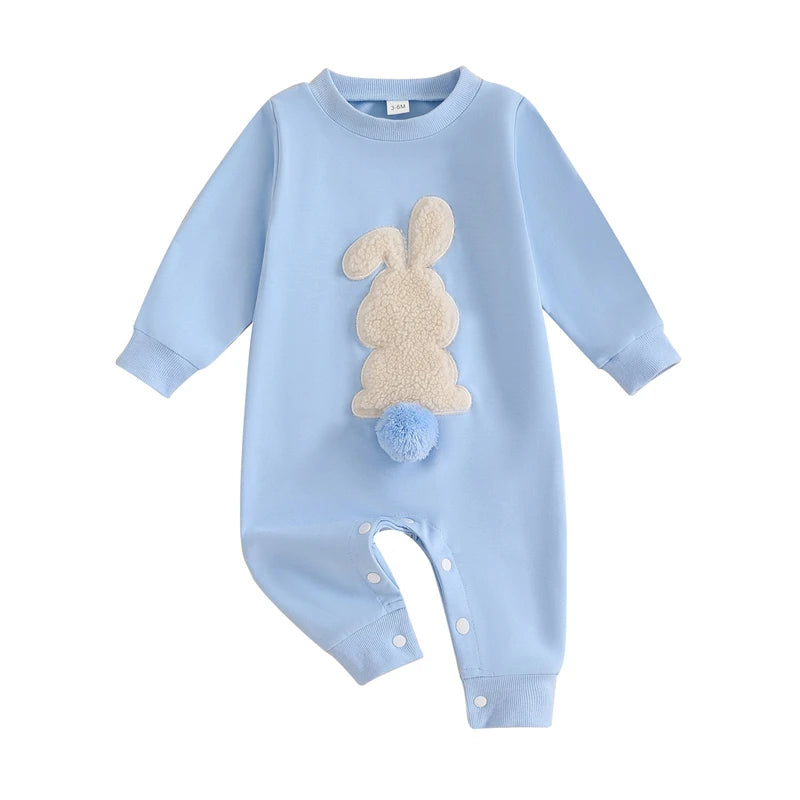 "COMBINAISON" Combinaisons pour bébés, peluche brodé, manches longues, en coton