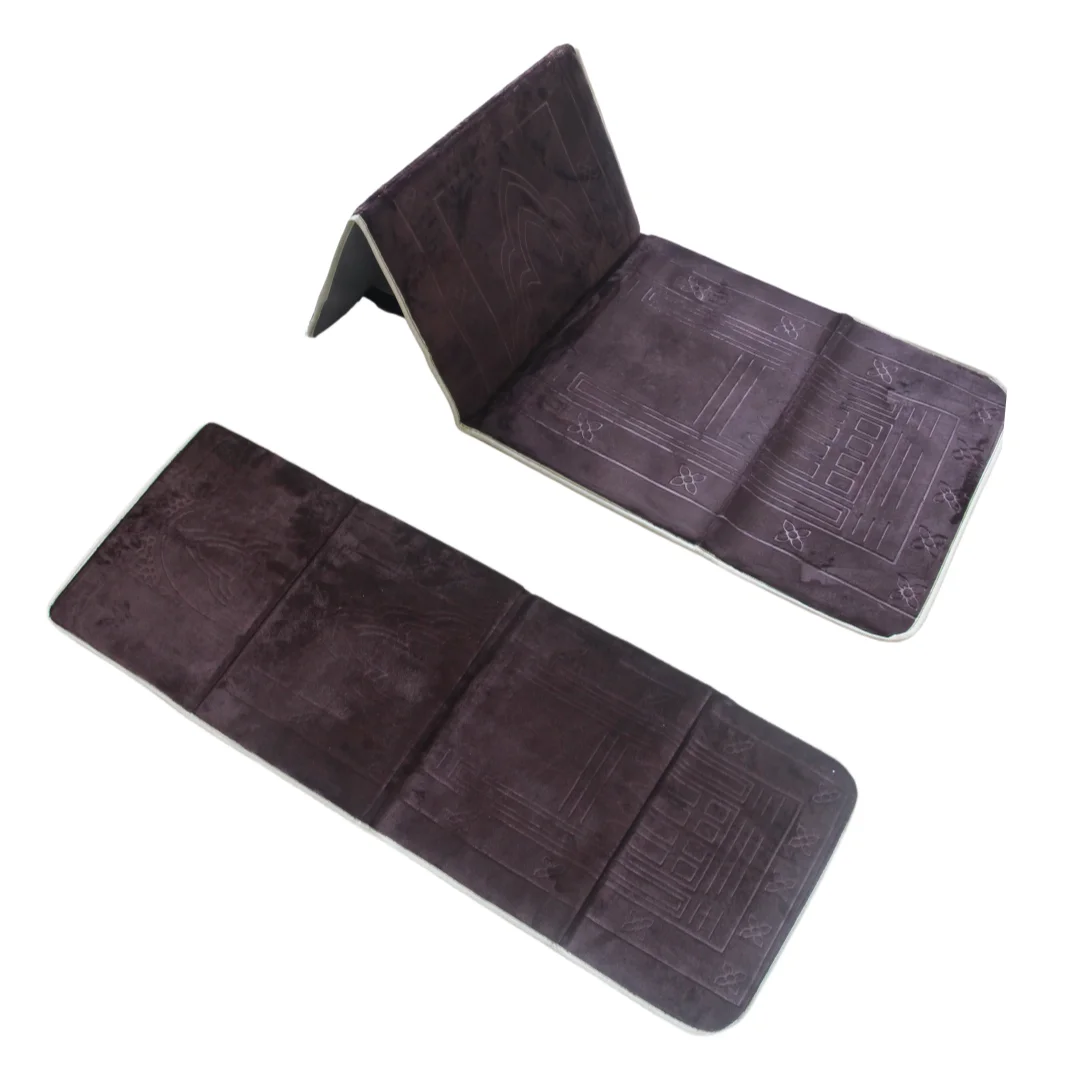 "SPECIAL RAMADAN" Foldable Muslim Prayer Mat with Thick Padded Backrest; Foldable Muslim Prayer Mat with Back Rest Support; Thick Padded Islamic Prayer Rug; Travel Portable Carpet for Women and Men; Eid Gift