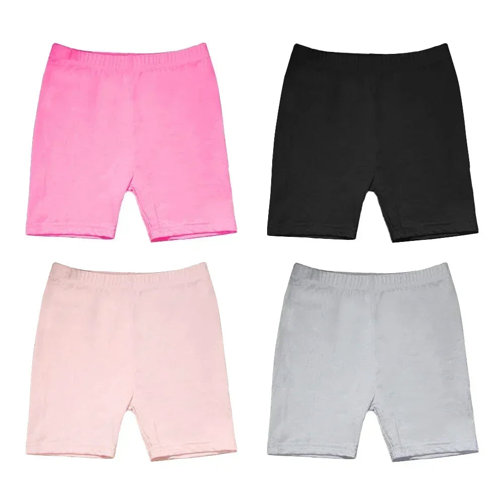 "VETEMENTS" Pantalons de sécurité pour filles, 4 pièces, Leggings de danse, Shorts, collants courts 3 à 12 ans