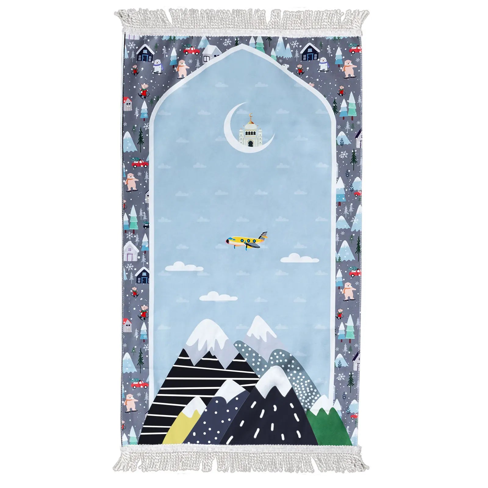 "SPECIAL RAMANDAN" Prayer mat for Muslim children, and Ramadan gifts for kids. Kids Prayer Mat Muslim Islam Kids Prayer Rug Portable Travel Praying Mats Salah Mat Eid Ramadan Gift for Kids Janamz