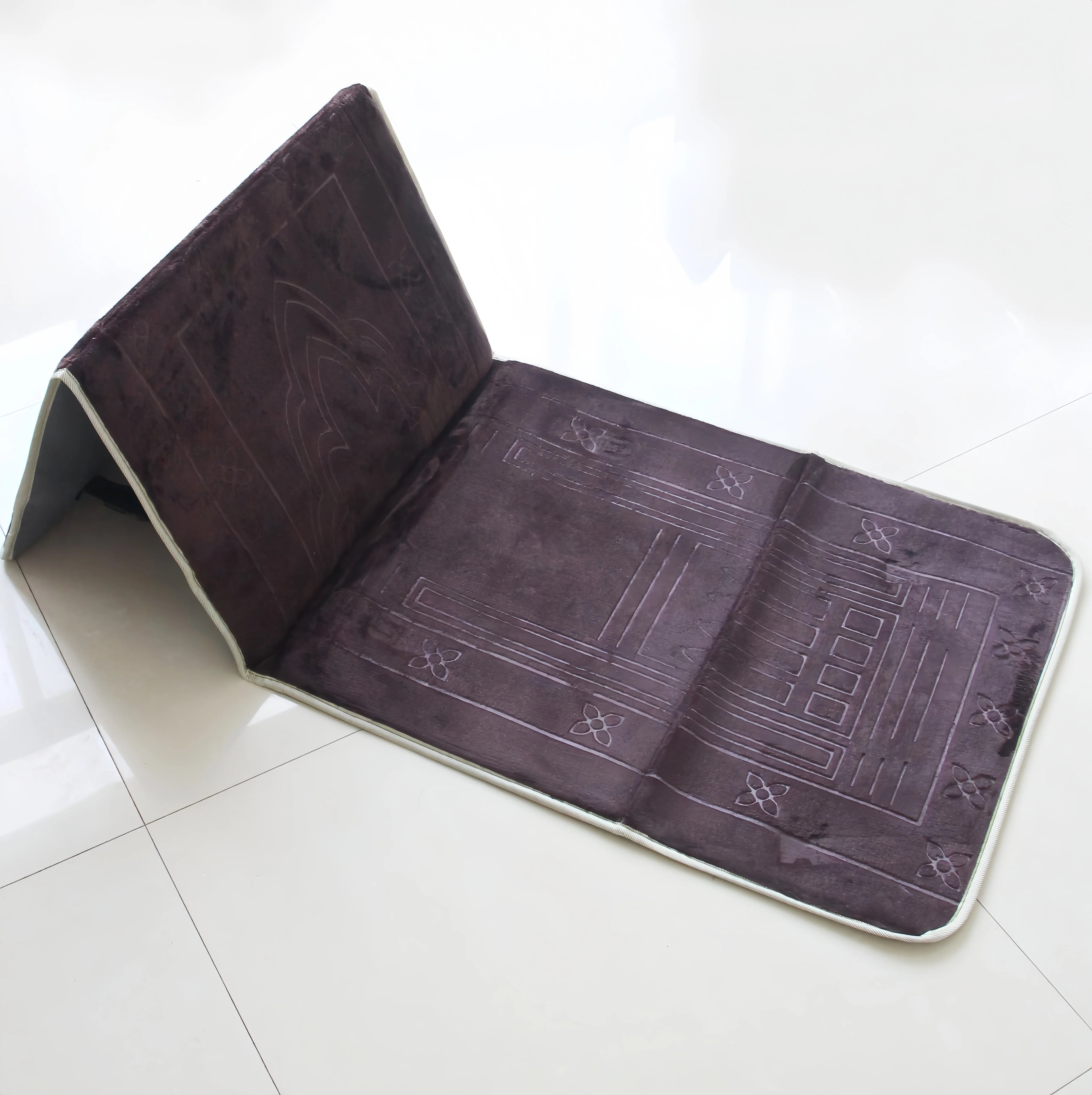 "SPECIAL RAMADAN" Foldable Muslim Prayer Mat with Thick Padded Backrest; Foldable Muslim Prayer Mat with Back Rest Support; Thick Padded Islamic Prayer Rug; Travel Portable Carpet for Women and Men; Eid Gift