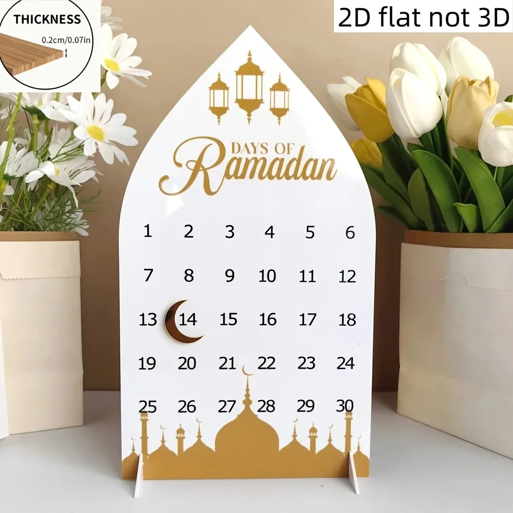 "SPECIAL RAMADAN" 30-Day Ramadan Calendar - Dates in Arabic and English; 30-Day Ramadan Countdown Calendar - Arabic/English Dates &amp; Numbered Days - Contemporary Ramadan Decorations for Home Tab