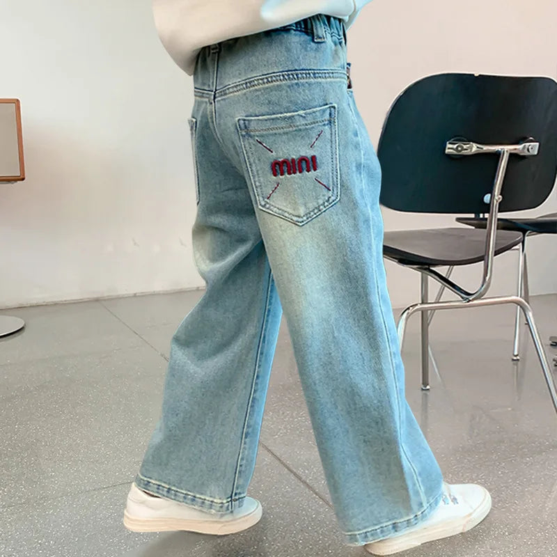 "VETEMENTS" Pantalons enfants, jean mode décontracté, Streetwear printemps, pantalons  filles