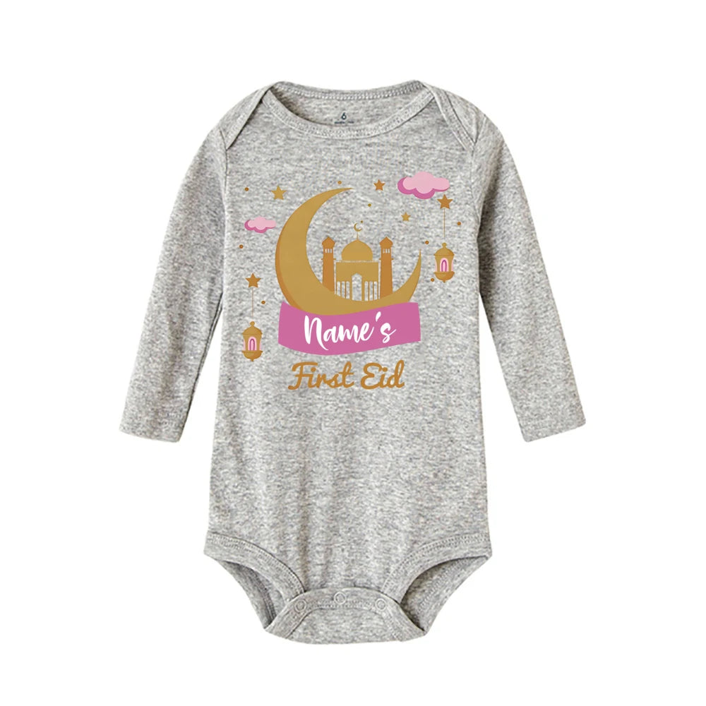 "SPECIAL RAMADAN" Personalized Baby Romper, First Eid Bodysuit with Name, Baby Outfit for Ramadan, Personalized Baby First Eid Romper Custom Name Newborn Eid Bodysuit Infant Ramadan Jumpsuit Islamic
