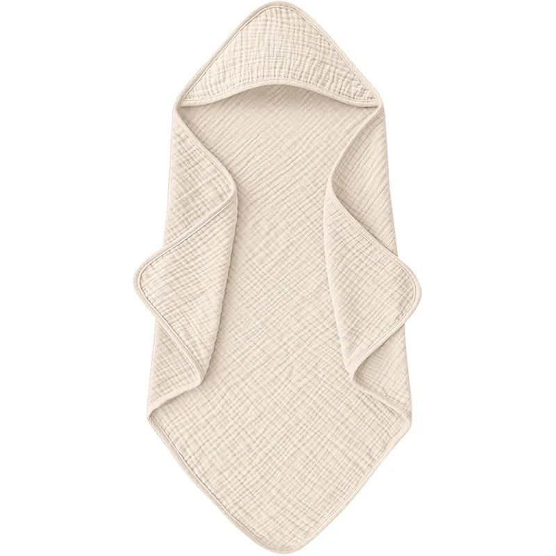 "ACCESSOIRE" Serviettes à capuche pour nouveau-né, 1 pièce, en mousseline de coton biologique, serviette de bain pour bébé, serviettes douces et absorbantes pour garçons et filles