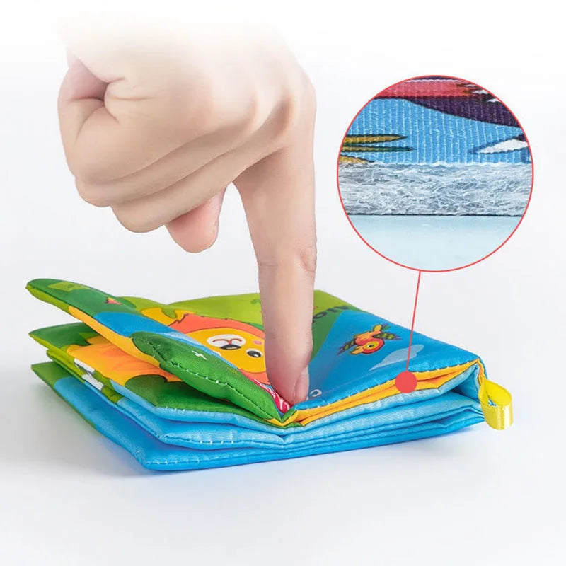 Baby Soft Cloth Book for Newborns 0-12 Months 3D Book Animal Family Cognitive Montessori Early Educational Toys for Kids Gift