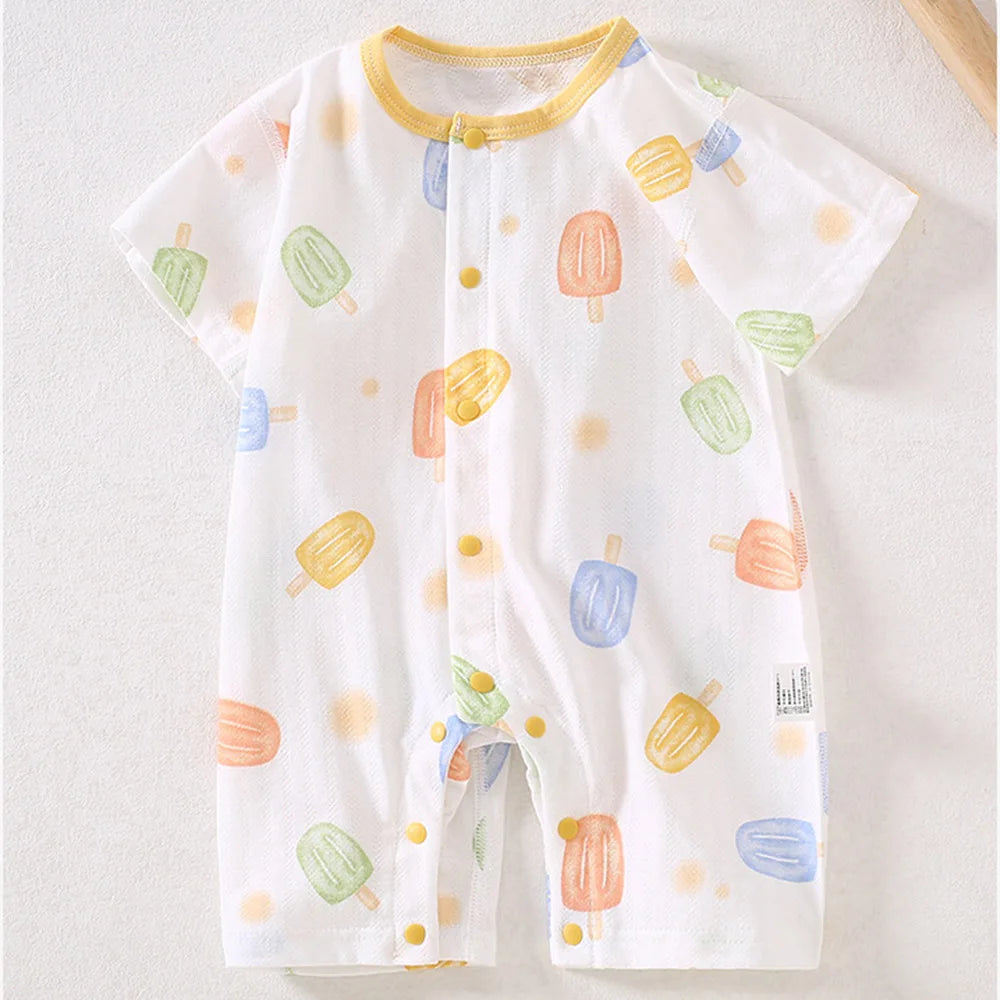 Baby Girl Romper Cotton Short Sleeve Summer Newborn Clothes Casual 1st Birthday Baby Boy Onesie New Arrival