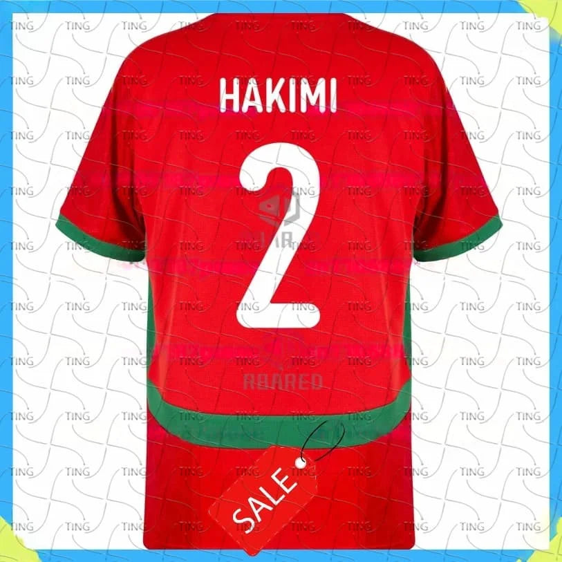 New NO.2 NO.10 Best-Selling Morocco Trendy 3D Printed Soccer Short Sleeve Tee - for Adults & Kids, Daily Casual & Sports Wear