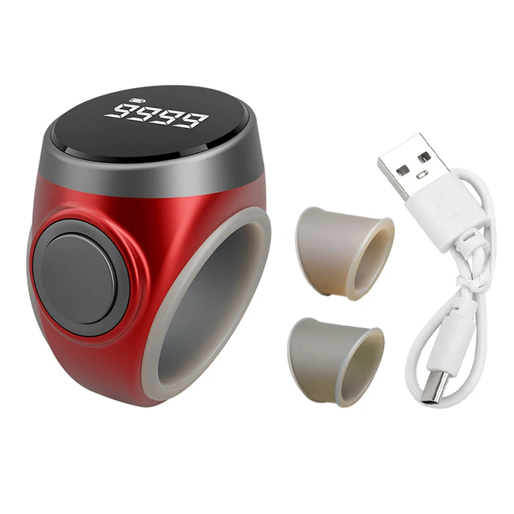 "SPECIAL RAMADAN" Smart Rechargeable Digital Counter, 18/20/22mm Ring, Prayer Time. Smart Rechargeable Digital Counter, Electronic Type-C Finger Counter Button, 18/20/22mm Finger Ring, Prayer Time