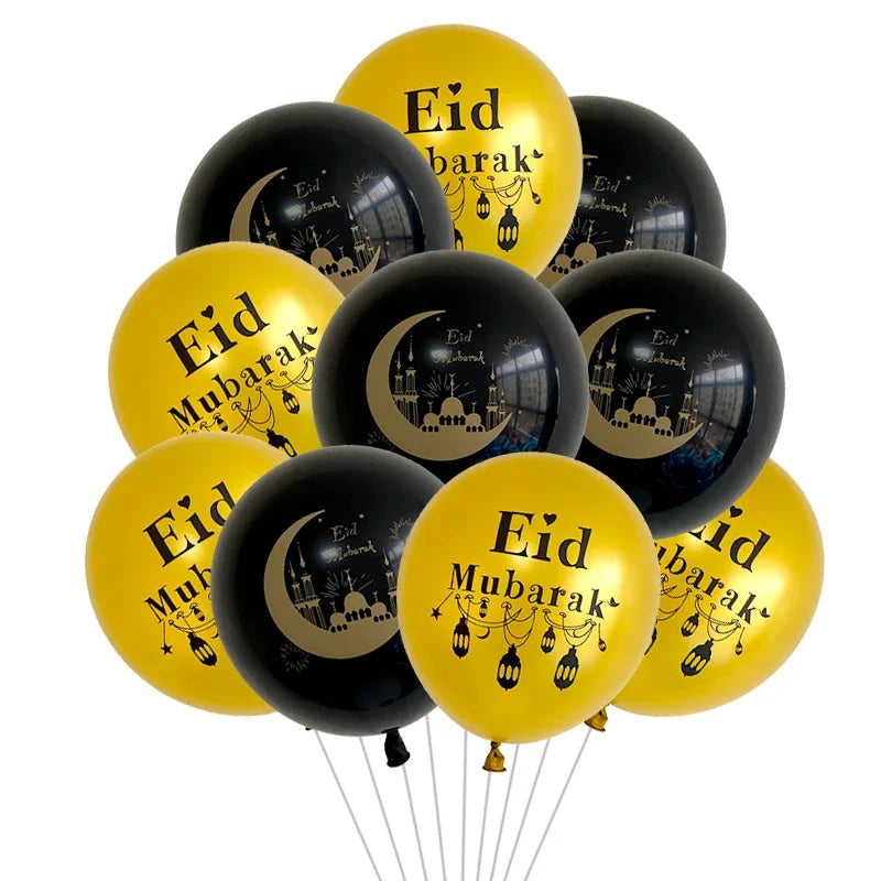 "SPECIAL RAMADAN" 10 pièces Eid Mubarak ballon en Latex Ramadan Kareem décoration Air Globos Ramadan Mubarak musulman islamique Festival fête fournitures 2024