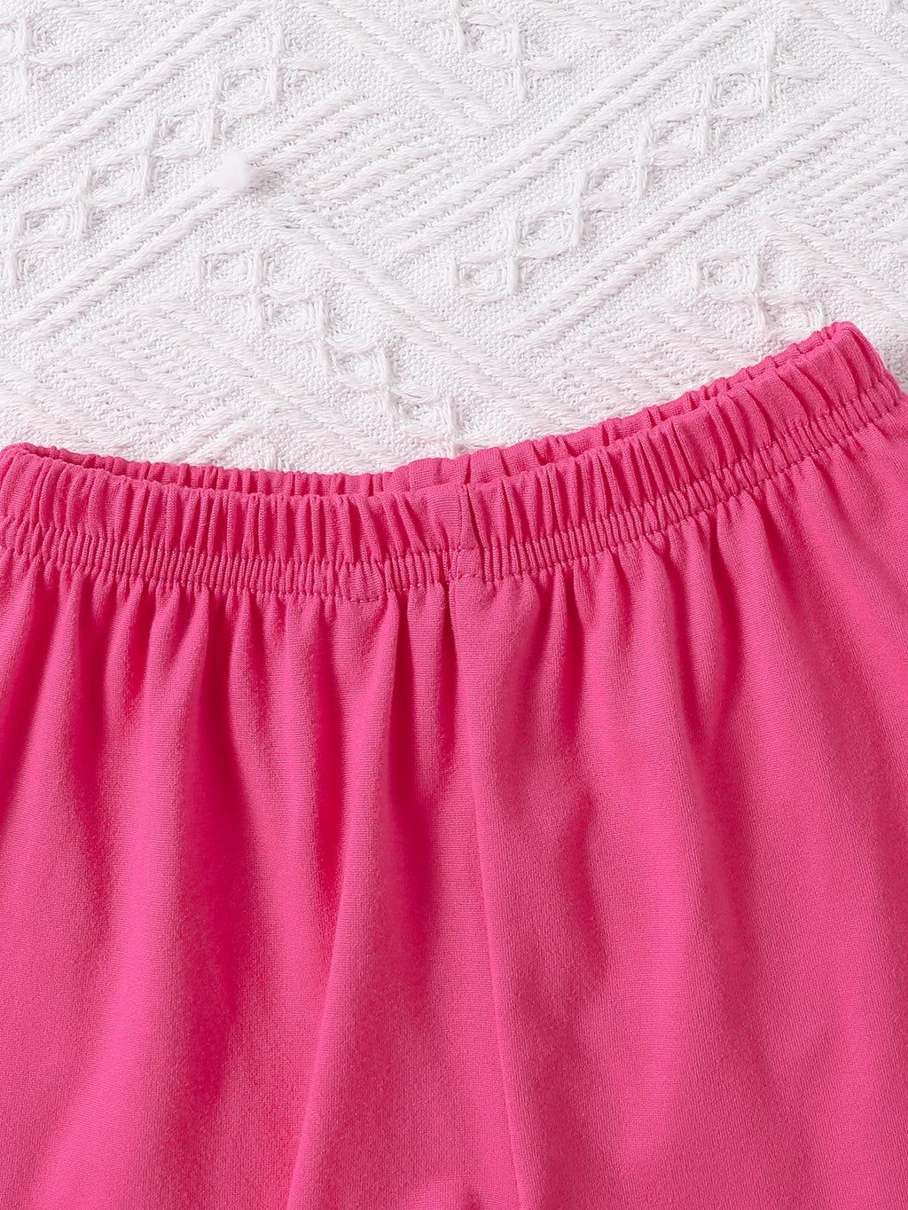 Baby girl cute cat pattern short sleeved top+casual shorts set suitable for outdoor sports