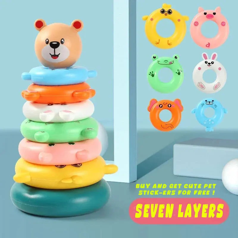 "JOUET" Nouveaux jouets pour bébés de 0 à 12 mois : puzzle pyramide