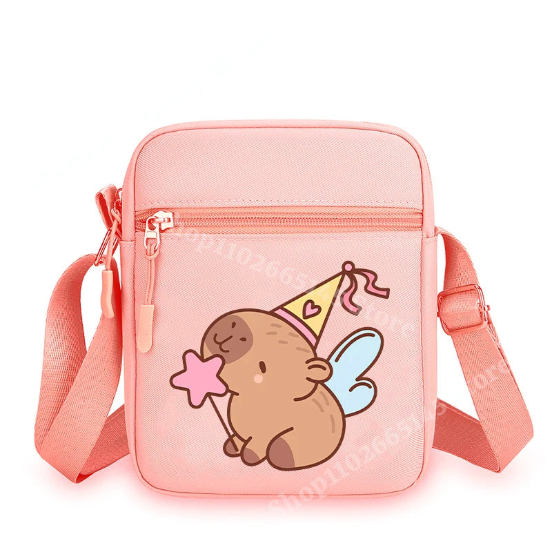 Capibara Crossbody Bag Kids Kawaii Capybara Shoulder Bag Girls Boys Travel Messenger Pouch New Outdoor Sport Purse Children Gift