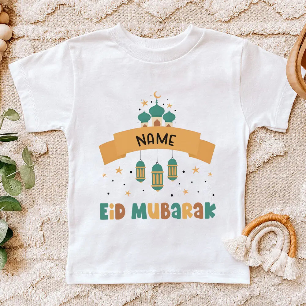 "SPECIAL RAMADAN" Personalized Eid Mubarak baby bodysuit with name, Eid Ramadan outfit for boys and girls; Personalized Eid Mubarak Baby Bodysuit Custom Name Boys Girls Eid Ramadan