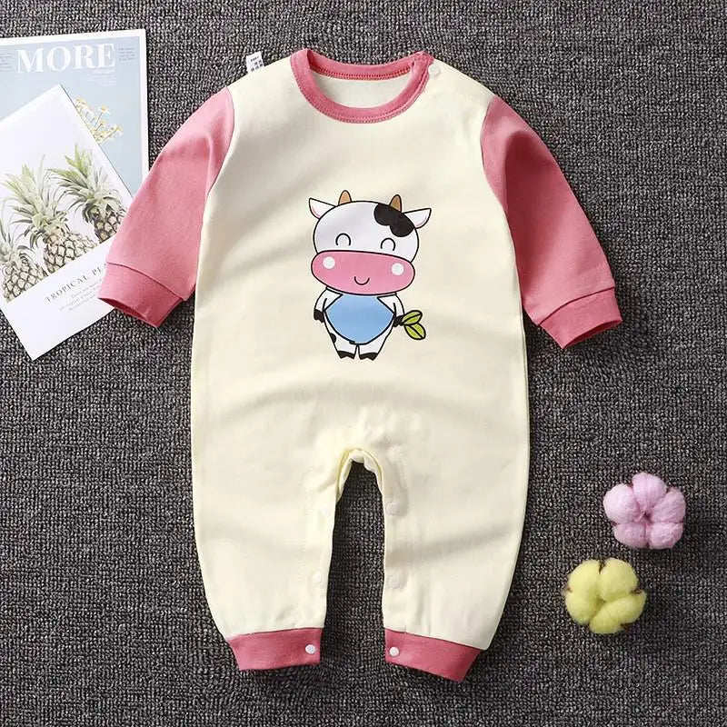 "COMBINAISON" Pour bébé de 0 à 2 ans, manches longues, sous-vêtements de printemps et d'automne pour nouveau-né, 0-2 Age Baby Clothes Cartoon Long Sleeve Climbing Clothes Spring Autumn Newborn Underwear