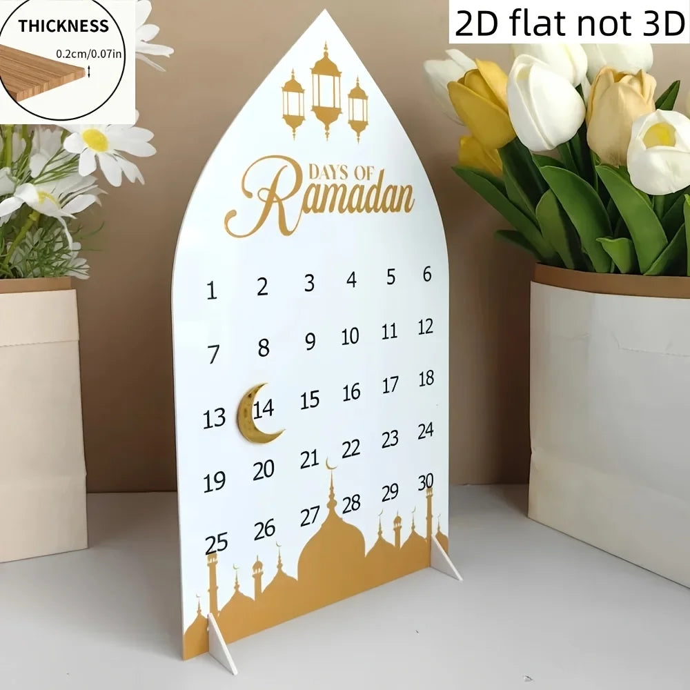 "SPECIAL RAMADAN" 30-Day Ramadan Calendar - Dates in Arabic and English; 30-Day Ramadan Countdown Calendar - Arabic/English Dates &amp; Numbered Days - Contemporary Ramadan Decorations for Home Tab