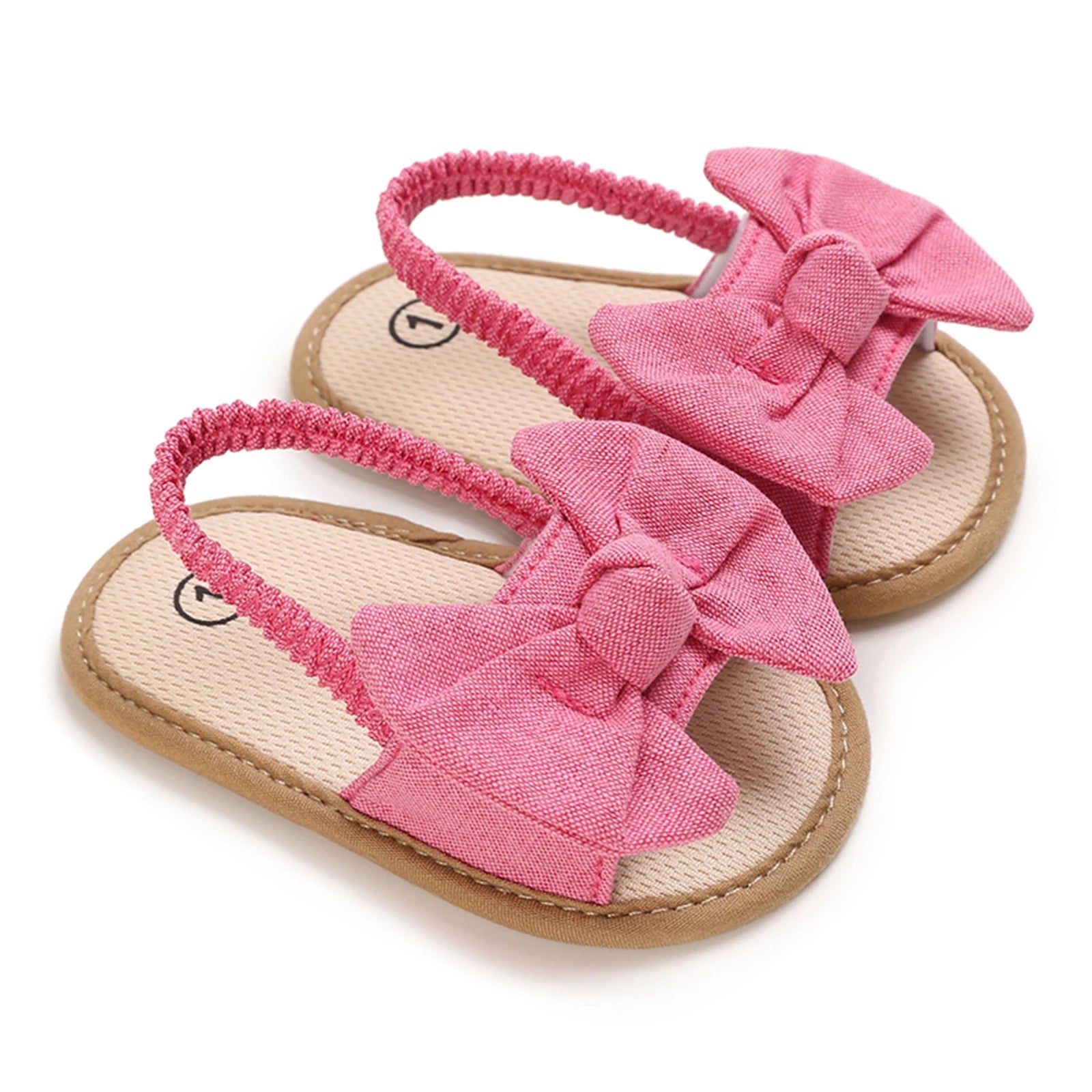 Cute Bowknot Baby Sandals for Girl Shoes Summer Princess Soft Sole Non-slip Open Toe Walking Infant Shoes for Beach Slippers