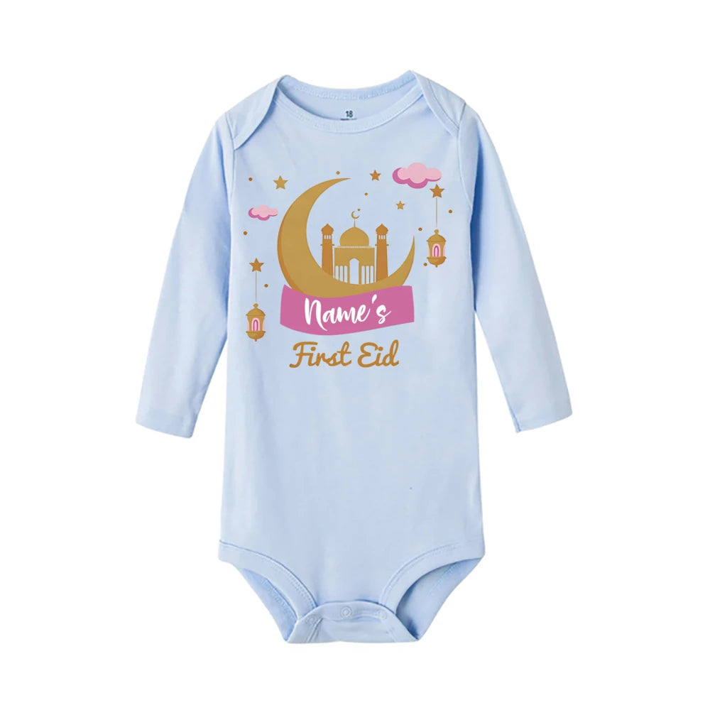 "SPECIAL RAMADAN" Personalized Baby Romper, First Eid Bodysuit with Name, Baby Outfit for Ramadan, Personalized Baby First Eid Romper Custom Name Newborn Eid Bodysuit Infant Ramadan Jumpsuit Islamic