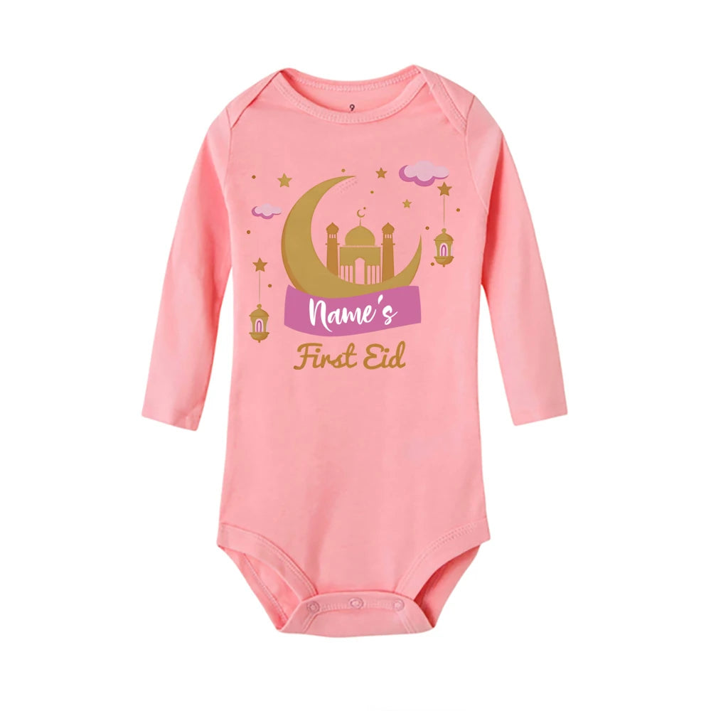 "SPECIAL RAMADAN" Personalized Baby Romper, First Eid Bodysuit with Name, Baby Outfit for Ramadan, Personalized Baby First Eid Romper Custom Name Newborn Eid Bodysuit Infant Ramadan Jumpsuit Islamic