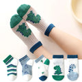 5 Pairs Summer Cotton Kids Socks Cute Cartoon Thin Mesh Baby Short Socks Dinosaur Bear Children Socks for Boys Girls Cheap Stuff