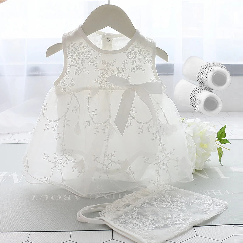 New born baby girl clothes&dresses summer pink princess little girls clothing sets for birthday party 0 3 months robe bebe fille