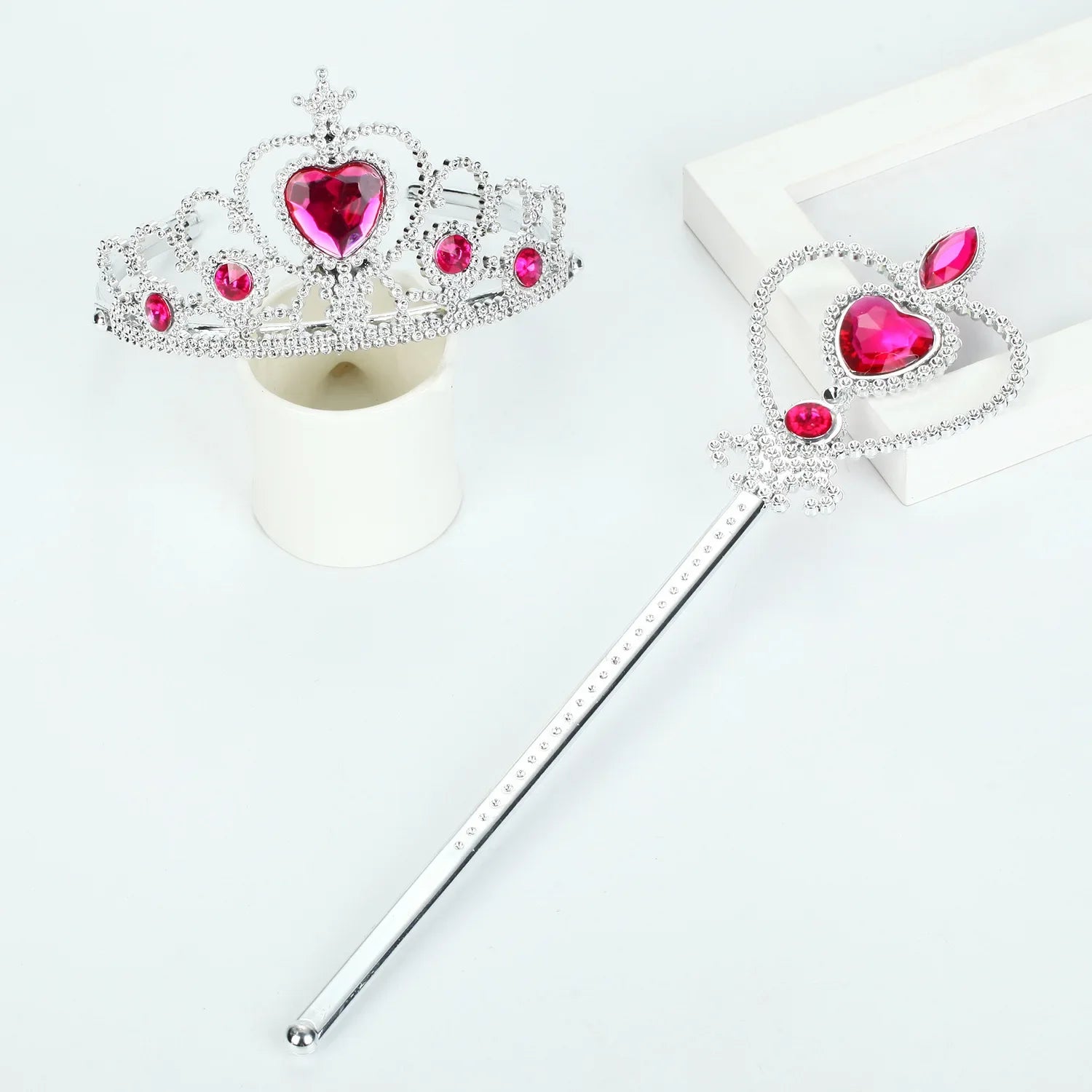 Princess Snowflake Diamond Stick Crown Set Magic Stick Queen Romance Princess Elsa Fairy Stick Children's Performance Props