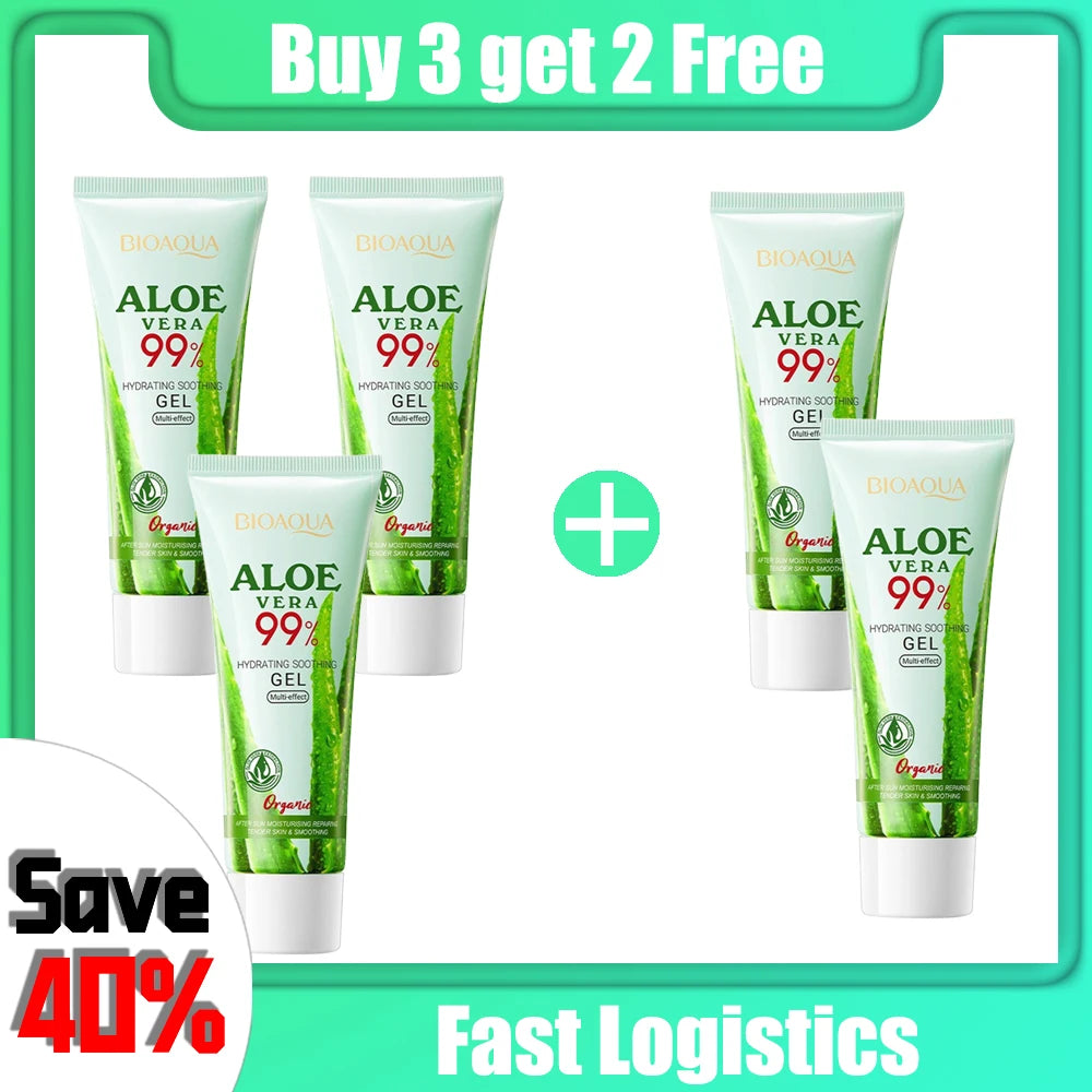 "SOIN" Gel apaisant à l'aloe vera pour le visage et  corps, hydratant, réparateur, soin contre les coups de soleil pour peaux sensibles