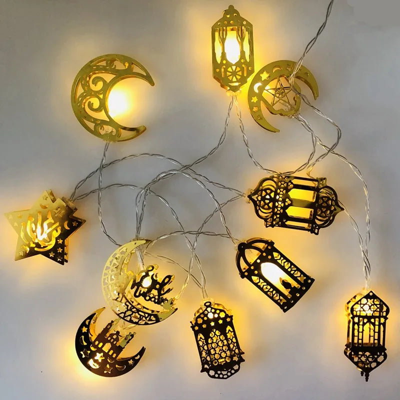"SPECIAL RAMADAN" Eid Mubarak Moon Star Light String Ramadan décoration 2025 pour la maison musulmane Islam Party Decor Ramadan Guirlande lumière Al-Fitr cadeaux