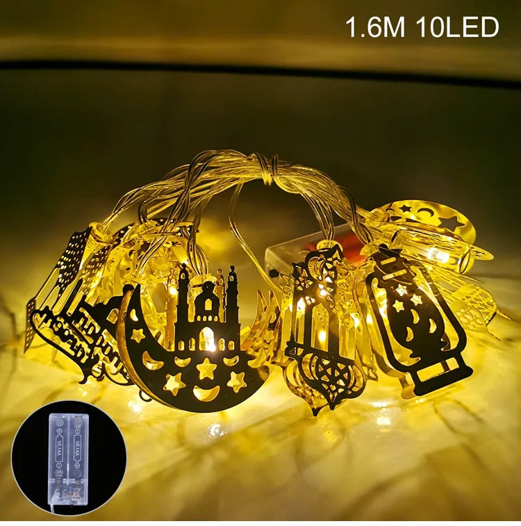 "SPECIAL RAMADAN" Eid Mubarak Moon Star Light String Ramadan décoration 2025 pour la maison musulmane Islam Party Decor Ramadan Guirlande lumière Al-Fitr cadeaux