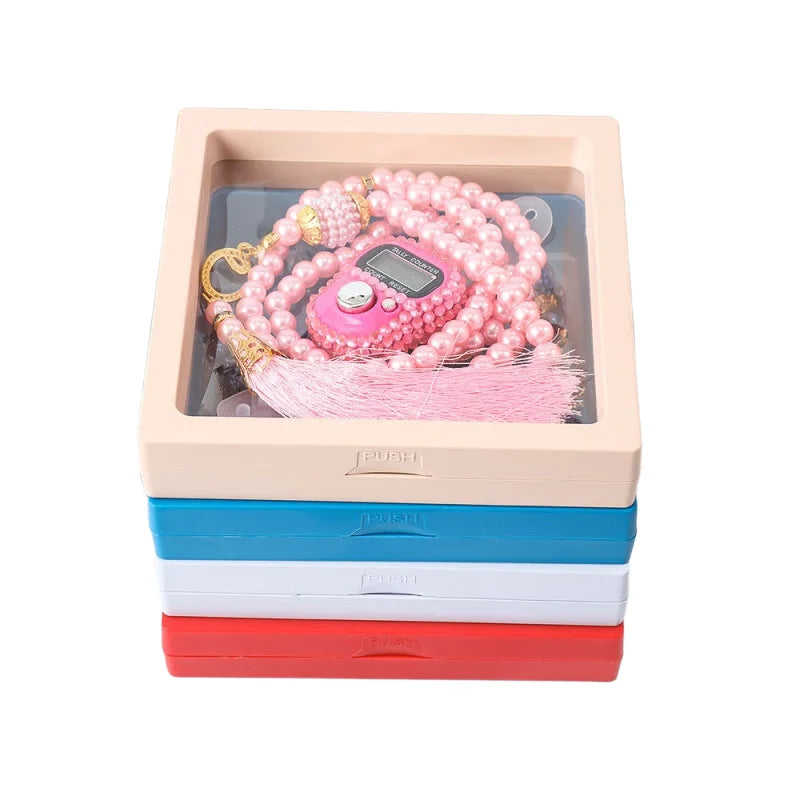 "SPECIAL RAMADAN" Prayer Bracelet with Digital Finger Counter, Rosary (Islamic Tasbih) Prayer Beads Bracelet Set Digital Replaceable Finger Counter With Box Rosary Islamic Tasbih for Eid High-End Prayer Gift