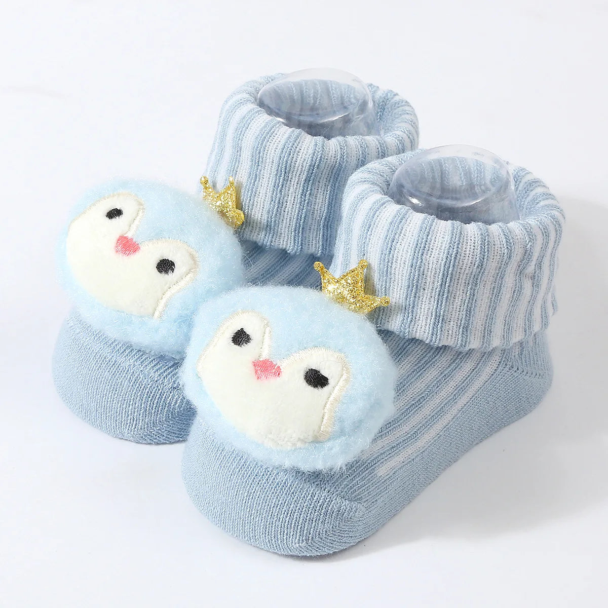Cute Newborn 3D Cartoon Doll Socks Spring New Baby Soft Prewalker Knitted Sock For Girls Boys Infant Knitting Hairband Socks