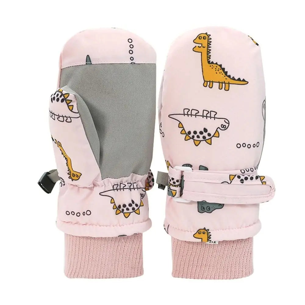 Waterproof Children Ski Gloves Windproof Non-slip Kids Cycling Gloves Snow Snowboard Thick Warm Sports Mittens Kids Boys Girls