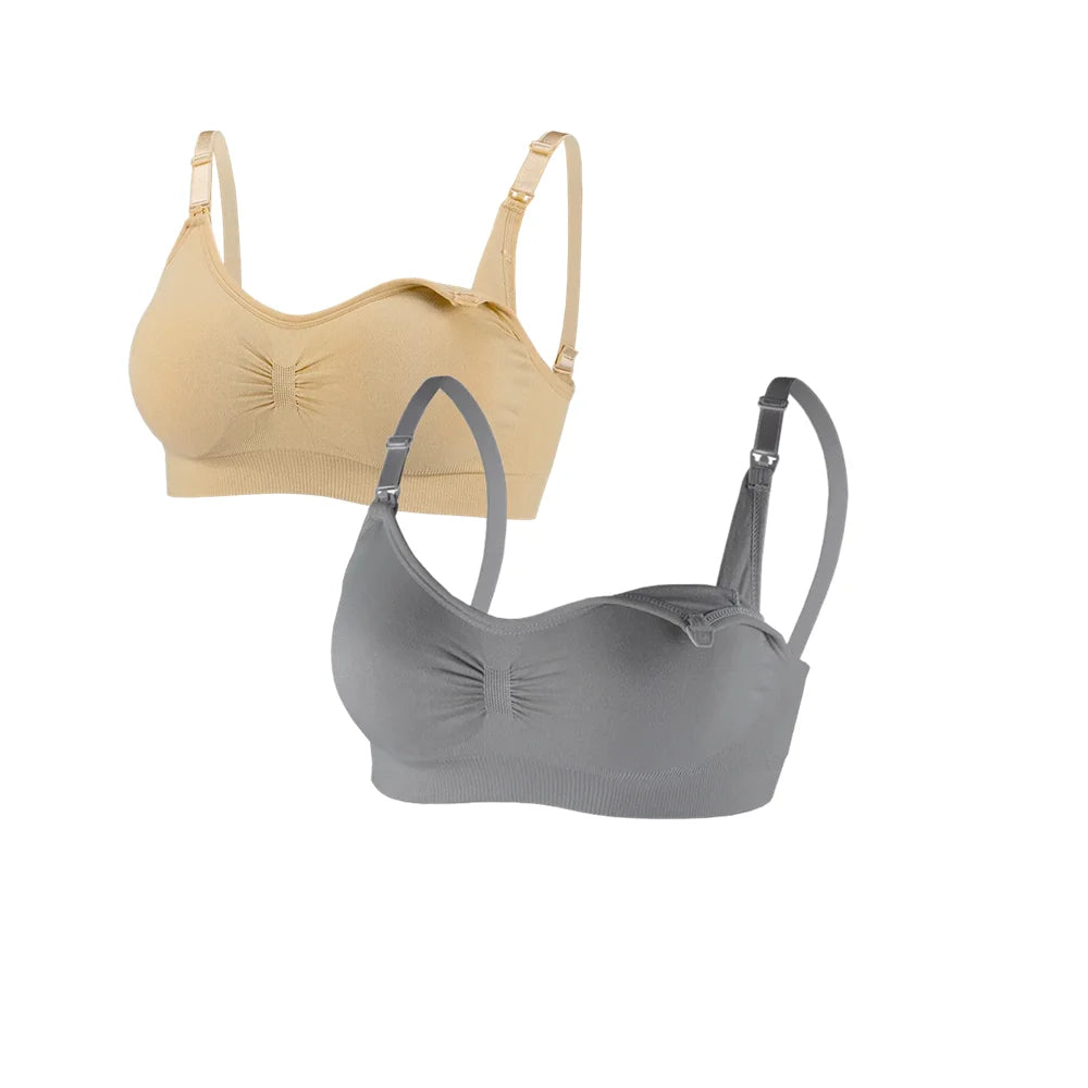 1/2/3PCS No Steel Ring with Sports Pad Bra Breastfeeding Non-sagging Vest-style Pregnant Women's Clothing Underwear Front Buckle