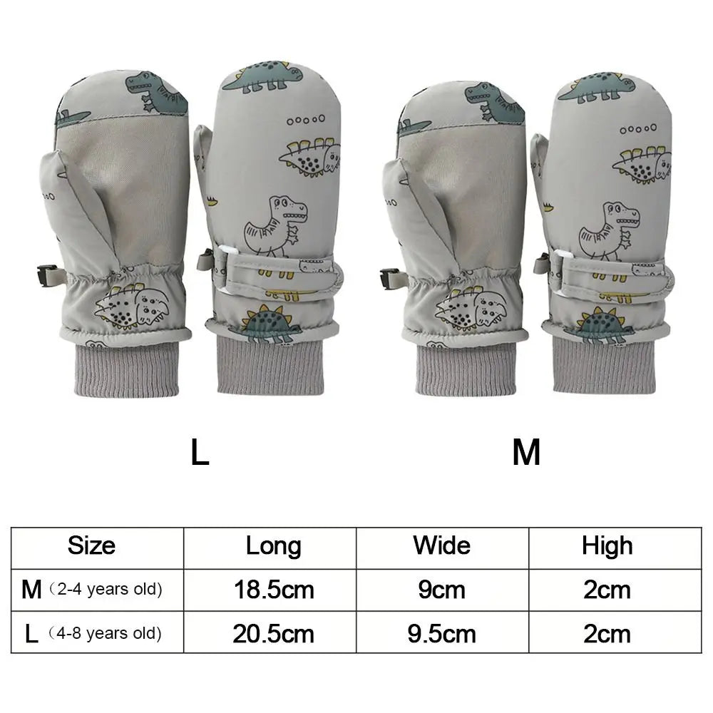 Waterproof Children Ski Gloves Windproof Non-slip Kids Cycling Gloves Snow Snowboard Thick Warm Sports Mittens Kids Boys Girls