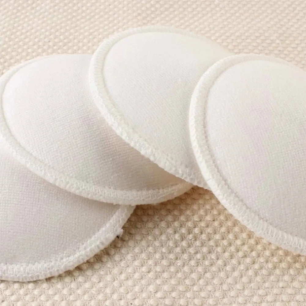 "SOIN" Coussinets d'allaitement en bambou lavables et imperméables, réutilisables, lot de 4