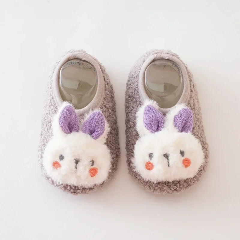 "CHAUSSURE" Pantoufles pour bébé en peluches, souples et antidérapantes, unisex