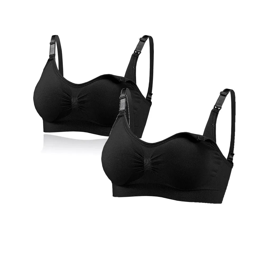 1/2/3PCS No Steel Ring with Sports Pad Bra Breastfeeding Non-sagging Vest-style Pregnant Women's Clothing Underwear Front Buckle