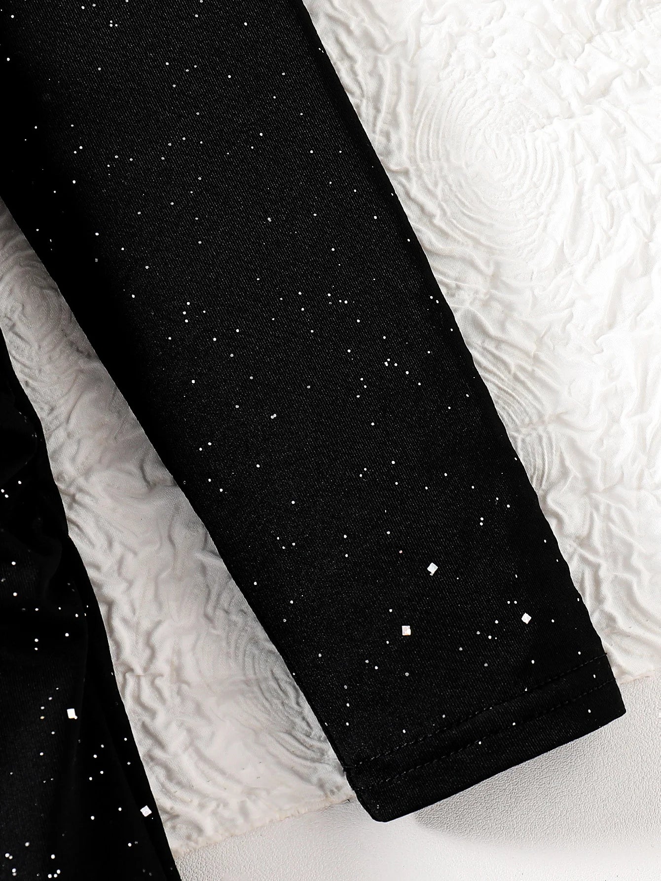 Spring and Autumn Girls' High-End Fashionable Black French Velvet Dress with Elegant Inner Little Black Dress