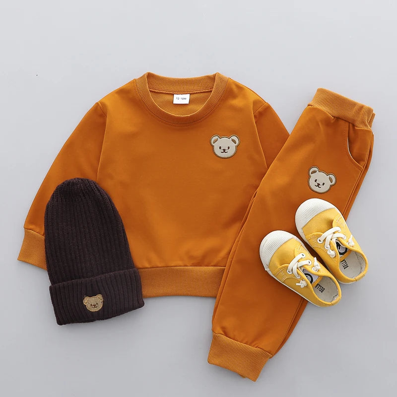 "VETEMENTS" Ensemble 2 pièces pour enfants, pantalon et haut à manches longues, col rond