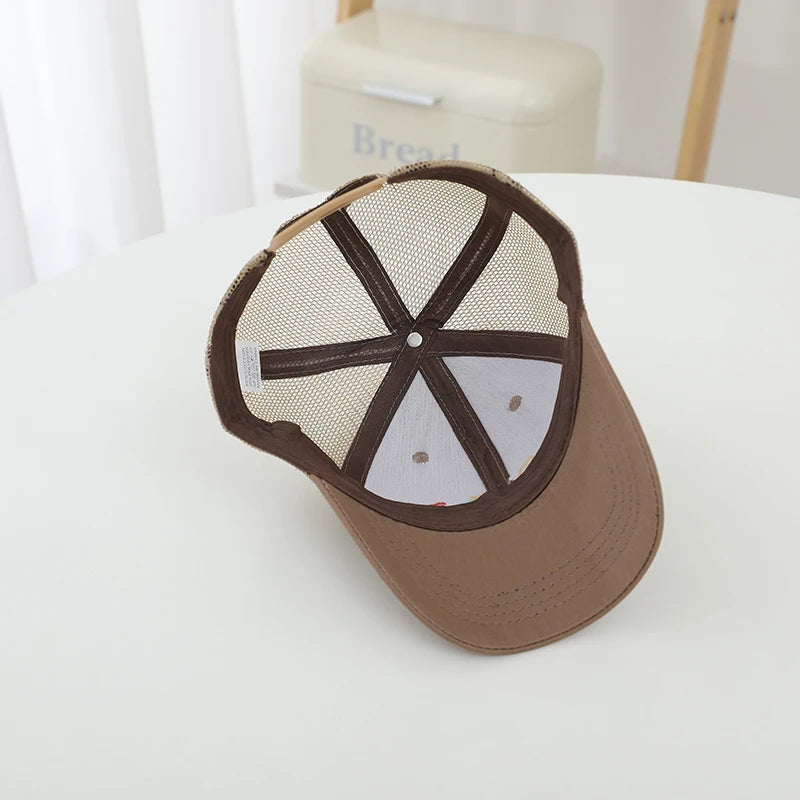 Children's 2025 New Kids Baseball Caps for Girls Boys Spring Summer Baby Sun Hats Cartoon Vehicles Toddler Peaked Caps