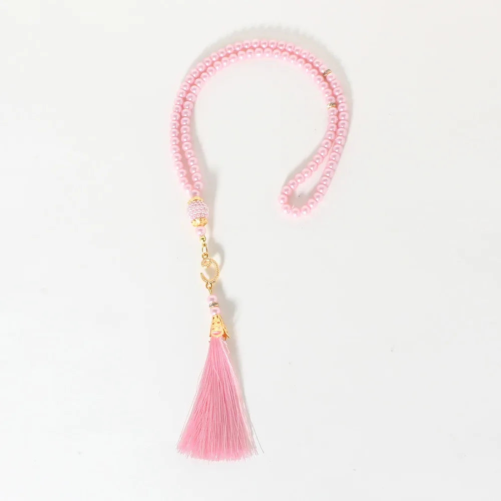 "SPECIAL RAMADAN" Beaded prayer bracelet with tassel pendant, prayer jewelry for Ramadan. Prayer Beads Beaded Bracelet with Tassel Pendant for Prayer Ornament Ramadan Jewelry Gift for Family Friends - 1 Piece