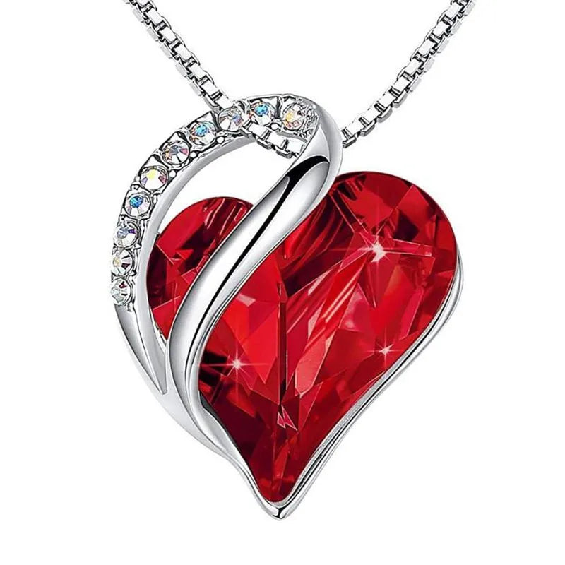 "BIJOUX" Nouveau collier « Cœur Océan » avec écrin à bijoux rose éternelle