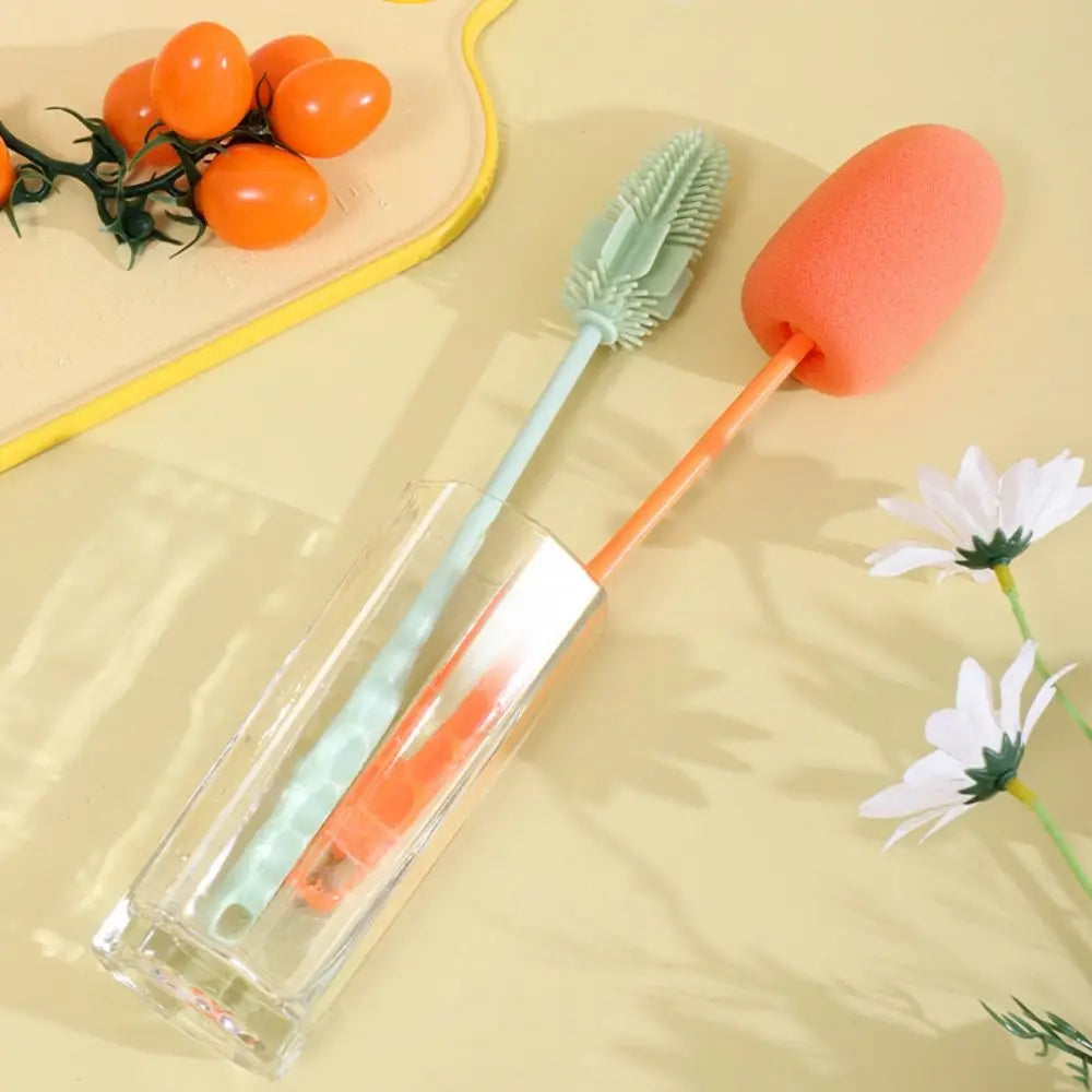 High Quality Long Handle Sponge Brushes Portable 360 Degree Cup Brush Household Multifunctional Bottle Brush