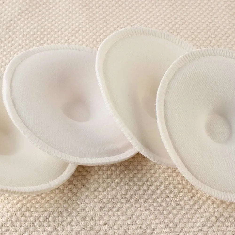 "SOIN" Coussinets d'allaitement en bambou lavables et imperméables, réutilisables, lot de 4