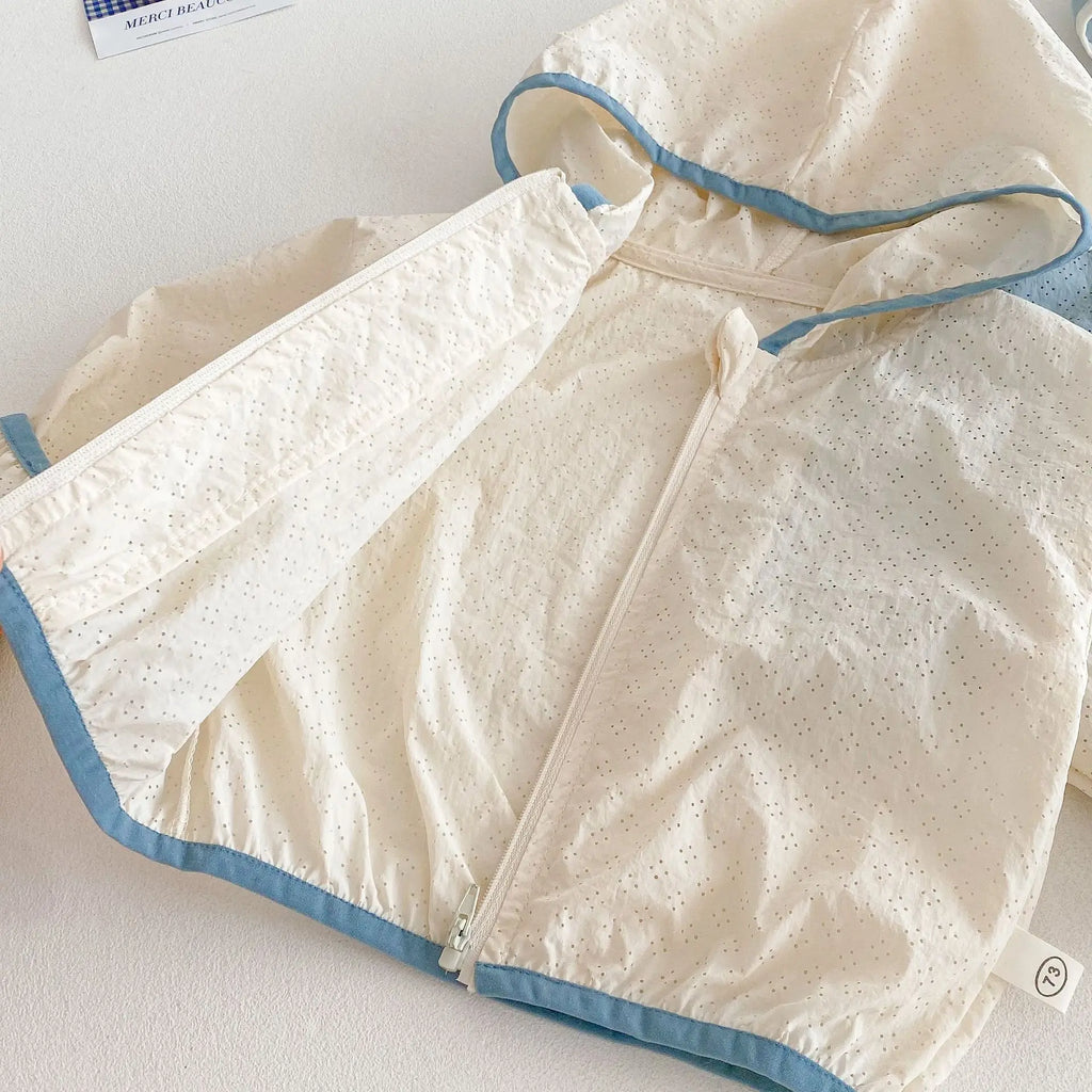 2025 Summer Kids Solid Color Cardigan 0-5 Years Boys Fashion Lightweight Korean Style Jacket Summer Outfit